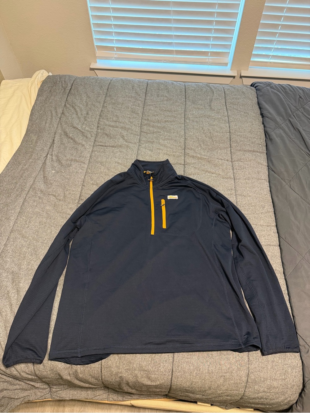 Men's Navy Orvis Half-Zip Pullover Jacket